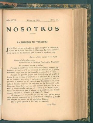 La Dirección de "Nosotros"
