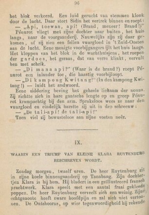 IX. Waarin een triumf van kleine Klara Rautenburg beschreven wordt