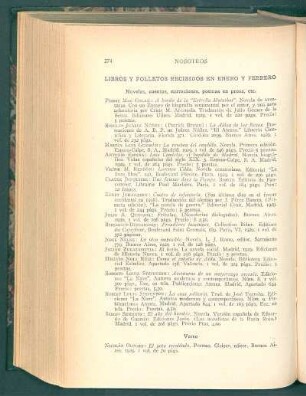 Libros y folletos recibidos en Enero y Febrero