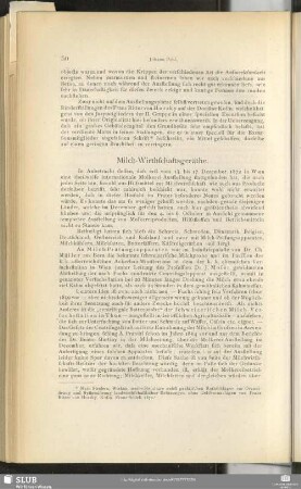 Milch-Wirthschaftsgeräthe