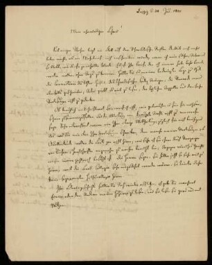 20: Brief von Gustav Friedrich Haenel an Gustav Hugo, Leipzig, 24.6.1841