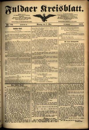 Ausgabe vom Montag, den 06. Mai 1907.