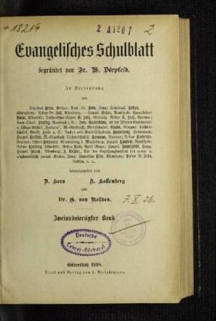 42: Evangelisches Schulblatt - 42.1898