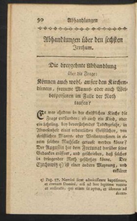 Abhandlungen über den sechsten Irrthum
