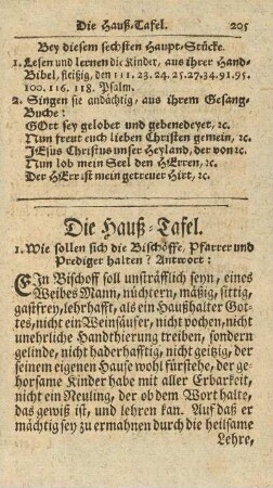 Die Hauß-Taffel