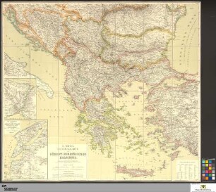 H. Kiepert's Generalkarte der südost-europäischen Halbinsel : (umfassend die Unter-Donau- und Balkan-Länder, das Königreich Hellas und Creta)