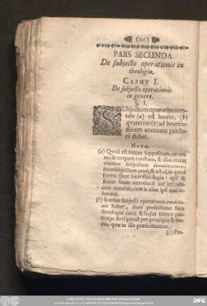 Pars Secunda De subiecto operationis in theologia.