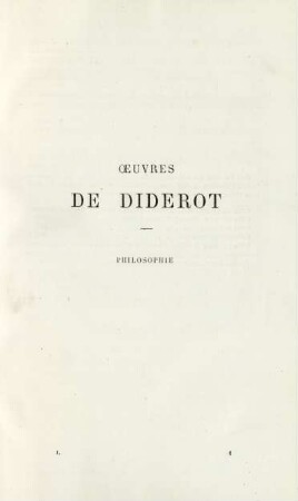 Oeuvres de Diderot. Philosophie