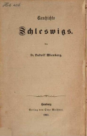 Geschichte Schleswigs. 1