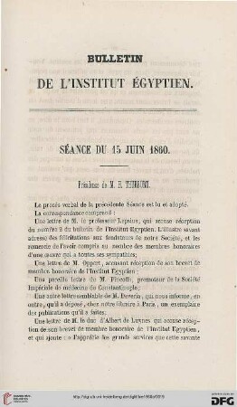 Séance du 15 juin 1860