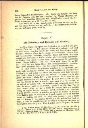 Capitel V [VIII]. Die Nekrologe und Epitaphe auf Molière.