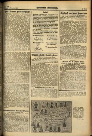Zweite Ausgabe vom Freitag, den 04. November 1938.