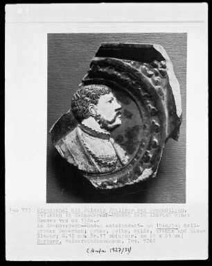 Ofenkachel mit Bildnis Philipps des Großmütigen