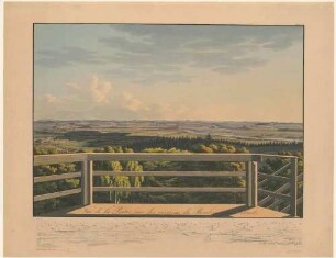 Panorama vom Borsberg bei Pillnitz in vier Blättern, Teil 2: Blick nach Süden