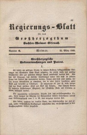 Nr. 6 : 22. März 1848