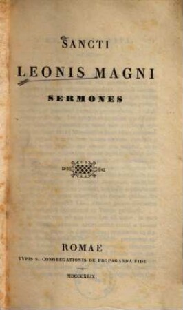 Sancti Leonis Magni sermones