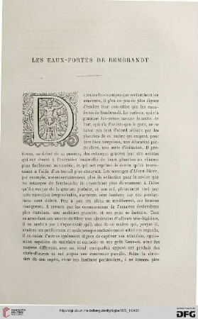 2. Pér. 11.1875: Les eaux-fortes de Rembrandt
