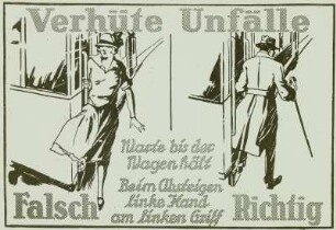 Unfallvorbeugung : Hinweise zum richtigen Ein- und Aussteigen bei öffentlichen Verkehrsmitteln