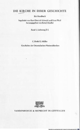 Geschichte der orientalischen Nationalkirchen