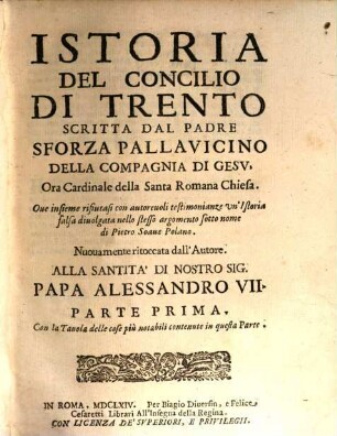 Istoria del Concilio di Trento. 1