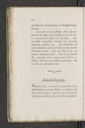 Ankündigung.