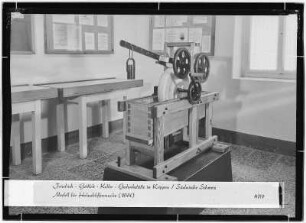 Friedrich-Gottlob-Keller Gedenkstätte in Krippen. Modell für Holzschliffversuche