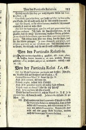 Von den Particulis Relativis.
