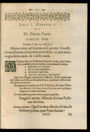 §. 2. De Deitate Patris.