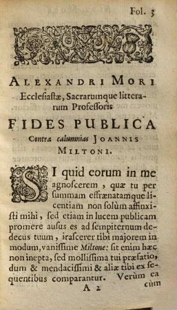 Fides publica, contra calumnias Ioannis Miltoni