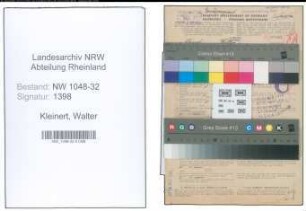 Entnazifizierung Walter Kleinert , geb. 01.09.1893 (Angestellter)