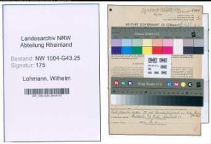 Entnazifizierung Wilhelm Lohmann , geb. 15.09.1908 (Stadtinspektor)
