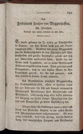24. Ferdinand Freiherr von Meggerhoffen.
