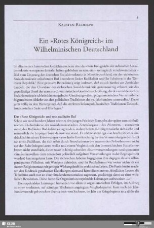 Ein "Rotes Königreich" im Wilhelminischen Deutschland