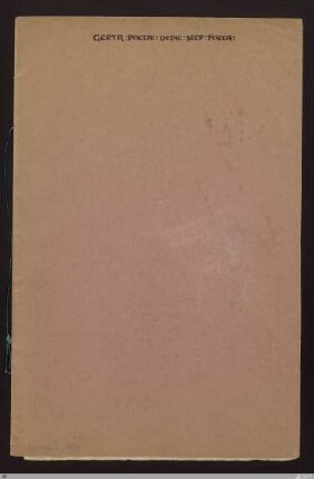 [Dante, Die Göttliche Komödie: Übertragungen] - [Handschrift] - Dante, Fegefeuer, XI Gesang, Oderisi, Von der Eitelkeit des Ruhmes (Eitelkeit des Ruhmes, Fegefeuer XI, 73 - 102) - StGA-George I,1014 : Widmungshandschrift; [SW X/XI: H27]; [SW X/XI, S. 65-66/178]