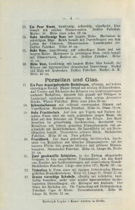Porzellan und Glas