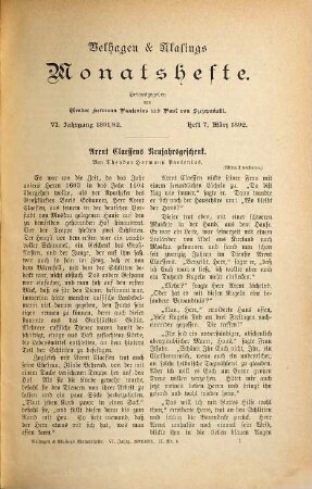 Velhagen & Klasings Monatshefte, 6,2. 1891/92