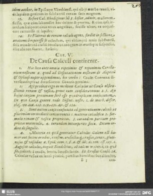 Cap. V. De Causa Calculi continente