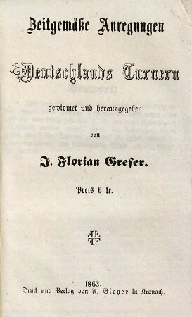 Zeitgemäße Anregungen