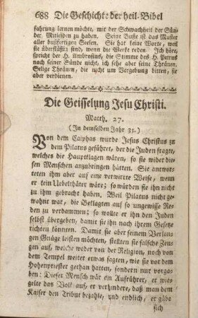 Die Geisselung Jesu Christi. Matth. 27.