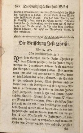 Die Geisselung Jesu Christi. Matth. 27.