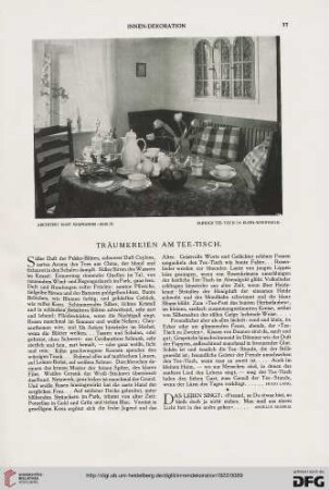 Träumereien am Tee-Tisch