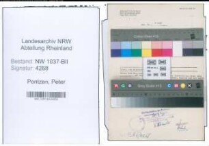 Entnazifizierung Peter Pontzen , geb. 18.07.1893 (Rektor)