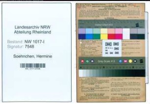 Entnazifizierung Hermine Soehnchen , geb. 17.09.1901 (Kontoristin)