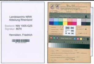 Entnazifizierung Friedrich Henneken , geb. 19.08.1898 (Kaufmann)