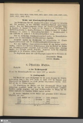 6. Öffentliche Wahlen