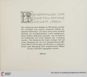 Anmerkungen zur zweiten Auflage meiner "Ideen"