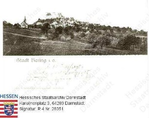 Hering im Odenwald, Panorama mit Burg Otzberg