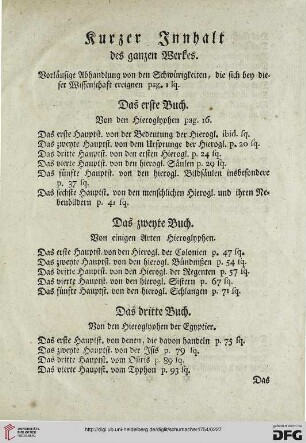 Kurzer Inhalt des ganzen Werkes
