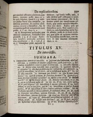 Titulus XV. De interdictis