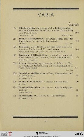 Varia (Nr. 324-332)